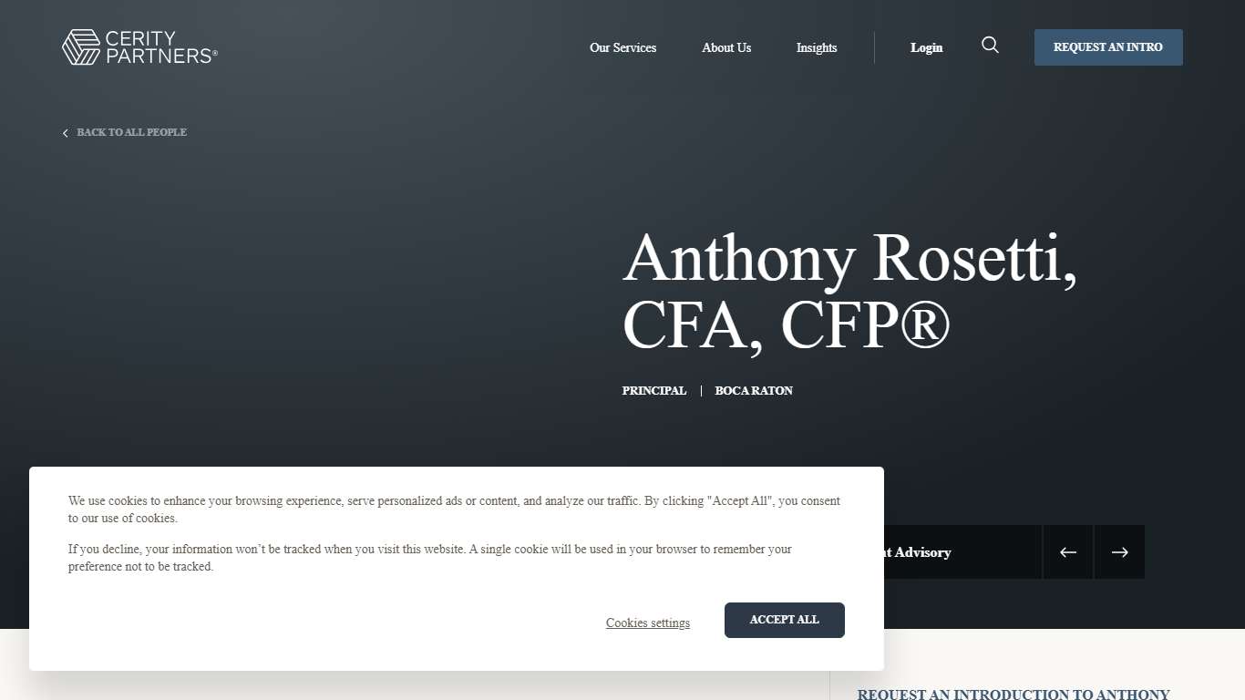 Anthony Rosetti Cerity Partners